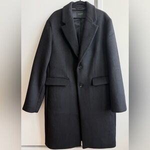 Banana Republic Men’s Wool Overcoat – Size Large – Charcoal Gray